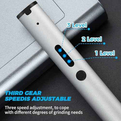 3-Speed Cordless Mini Drill Pen With 30 Small Bits,Rechargeable Electric Hand Drill Pin Vise,Resin Drill Set For Jewelry Making,Resin,Plastic,Wood,Keychains DIY
