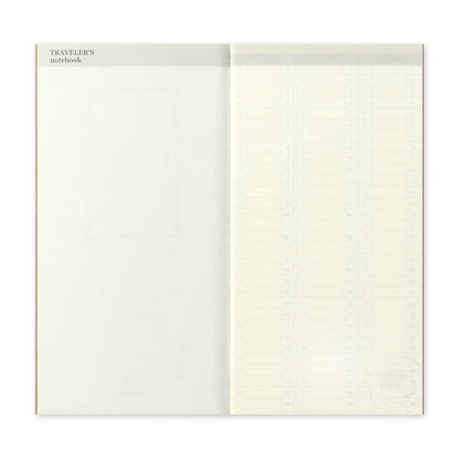 Traveler's Notebook, Refill, Vertical Weekly Free, Regular Size, 14379006