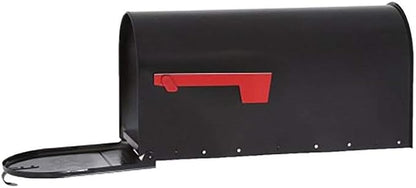 Architectural Mailboxes Elite Classic Galvanized Steel Post Mount Black Mailbox