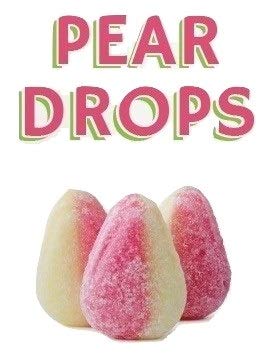 Original Bonds London Pear Drops Bag Sugar Coated Pear Flavored Boiled Sweets A Classic Sweetshop Favorite Imported From The UK England The Best Of British Candy Bannana And Pear Flavour