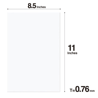 Magnet Sheets White 8.5 x 11, 5 Sheets, Flexible Vinyl Magnet Sheets, Vinyl Sheets for DIY Hand Handmade Craft, 8.5" x 11", Stationery, Office Supply (MVAV-8511W)