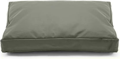 Dog Bed Cover,Waterproof Tough Plastic DIY Pet Bed Cover,Non Stick Hair Easy to Clean Rectangular Fillable Dog Bed Covers with Zipper(Greyish Green,44" L x 32" W x 4" Th,Cover Only)