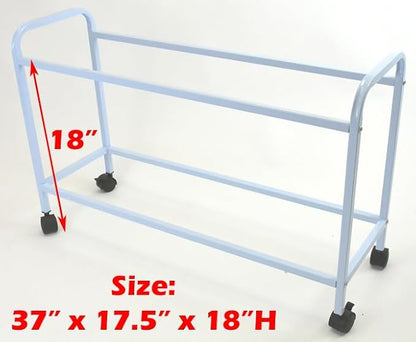 Extra Large 36" x 18" x 19"H Lot of Two Breeder Bird Flight Cage Side Breeding Nest Box Door Center Divider with Removable Rolling Stand