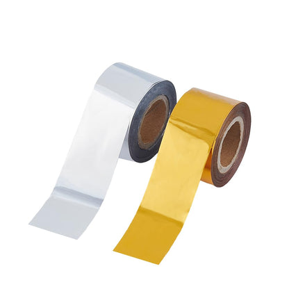 SUPERFINDINGS 2 Colors 60m/Roll Hot Foil Transfer Roll Hot Foil Stamping Paper 3cm Width Metallic Heat Transfer Foil Papers for Foil Quill/Heat Foil Pen Craft Scrapbooking Card Making