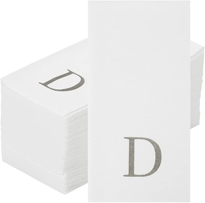 Luxenap 15.8 X 7.9 Inch Linen-Feel Guest Towels, 2000 Lettered Hand Towels