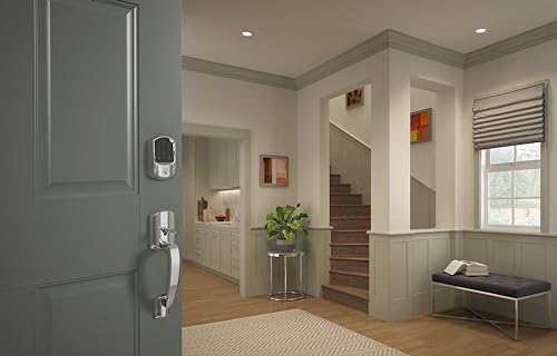 Schlage Encode Smart WiFi Deadbolt Lock for Front Door - Keyless Entry with App or Touchscreen - Works with Alexa, Hey Google, & Airbnb - Create Codes for Guests - Matte Black