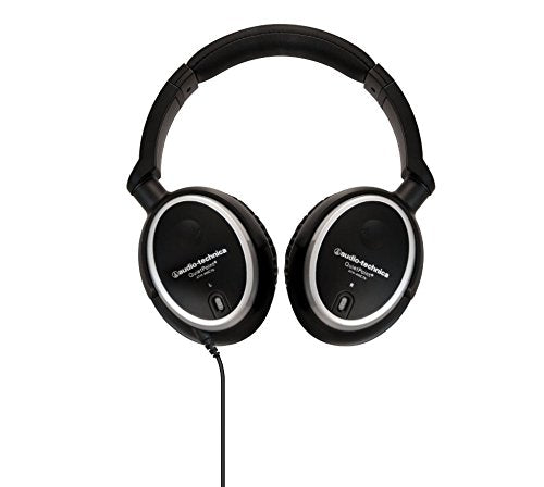Audio-Technica ATH-ANC7B QuietPoint Active Noise-Cancelling Closed-Back Headphones, Wired, AUD ATH-ANC7B, Black, one Size