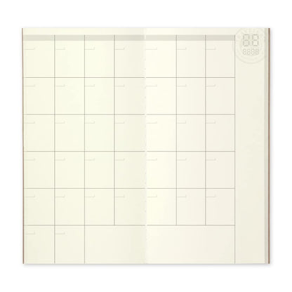 1 X Midori Traveler's Notebook (Refill 017) Monthly Diary