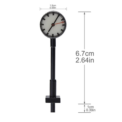 LQS62 3pcs Model Railway HO Scale 1:87 Lights Platform Clock Track Lamp (HO Scale)