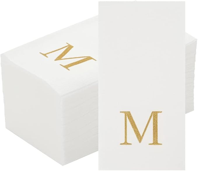 Luxenap 15.8 X 7.9 Inch Linen-Feel Guest Towels, 2000 Lettered Hand Towels