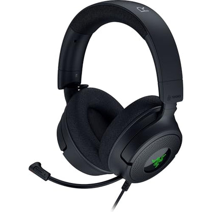 Razer Kraken V4 X Wired Gaming Headset: 40 mm Drivers - Cardioid Mic - Memory Foam Cushions - Chroma RGB Lighting - Type C & Type A Cable - for PC, Mac, PS5, Nintendo Switch 2, Steam Deck, Smartphone