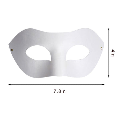 Yookat 14 Pieces Paper Art Masks White Craft Masks Paintable Paper Mask Mardi Gras Masquerade