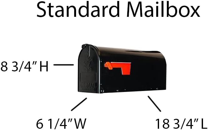 4Ever Products Vinyl Mailbox Post System - Includes Black Steel Mailbox and Custom Address Plate (Green)