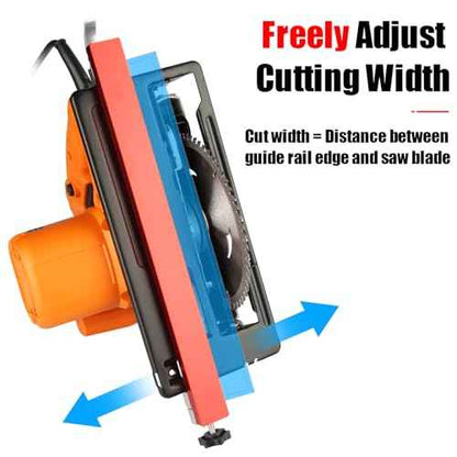 TOOLCOOL Circular Saw Guide Attachment Aluminum Alloy Adjustable Cutting Guide Rail For Circular Saw Trimming Narrow Strips