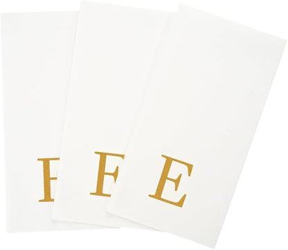 Luxenap 15.8 X 7.9 Inch Linen-Feel Guest Towels, 50 Lettered Hand Towels