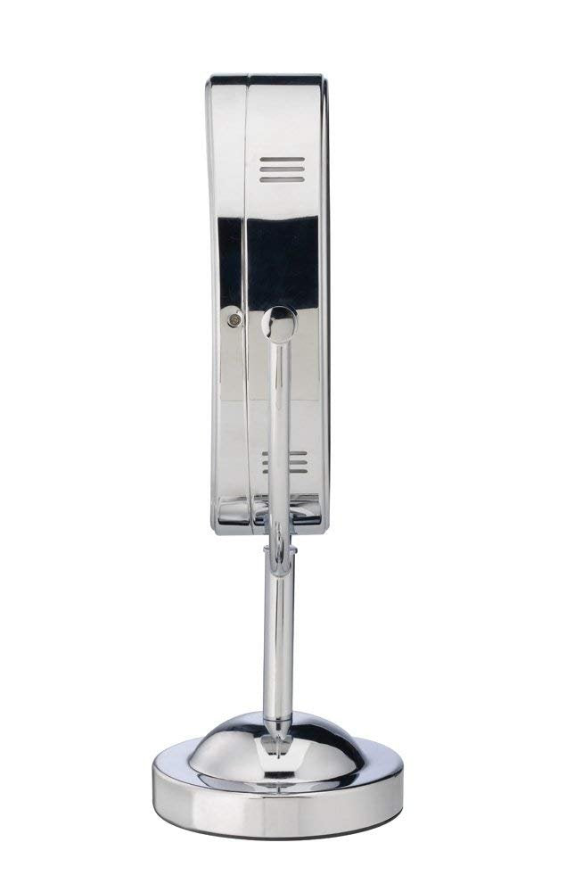 Conair Lighted Makeup Mirror, LED Vanity Mirror, 1X/7X Magnifying Mirror, Double Sided, Corded in Polished Chrome