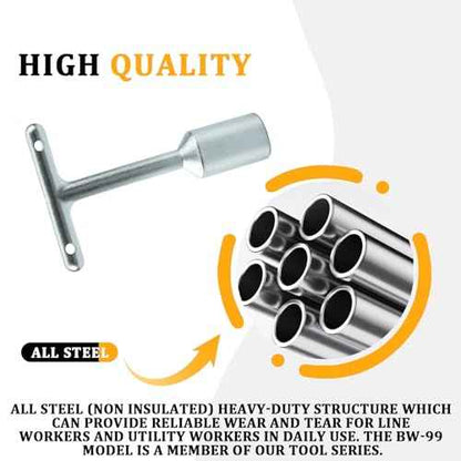 DONFON All-steel penta wrenches, T-handle for Maddox floor-mounted transformers, heavy-duty lineman's wrenches for padmount xfmr penta locking bolts and pad-mounted transformers