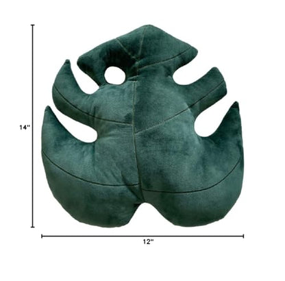 Green Philosophy Co. Monstera Leaf Pillow - Mossy Earth - Large Soft Plant-Shaped Plush Cushion for Couch, Bed, or Reading Nook - Cute & Unique Nature-Inspired Decor Super Soft & Cuddly Throw Pillow