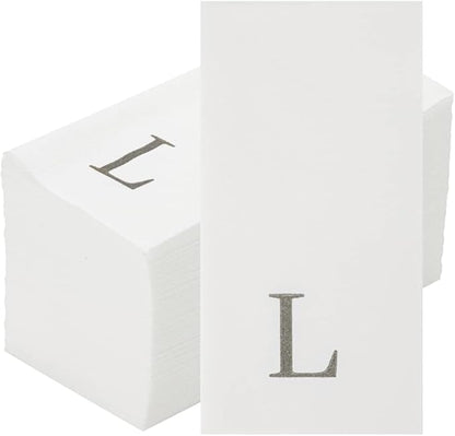 Luxenap 15.8 X 7.9 Inch Linen-Feel Guest Towels, 2000 Lettered Hand Towels