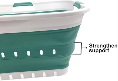 SAMMART 42L Collapsible Plastic Laundry Basket