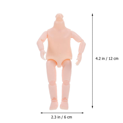 Healifty 6Pcs Movable Jointed Doll Bodies 4.72In DIY Doll Accessories for Creative Making and Craft Projects