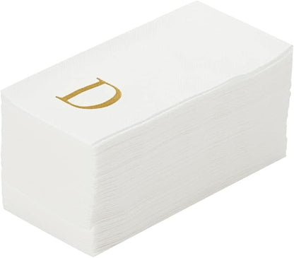 Luxenap 15.8 X 7.9 Inch Linen-Feel Guest Towels, 50 Lettered Hand Towels