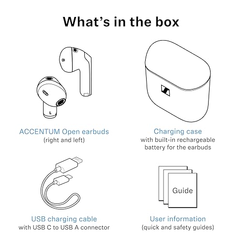 Sennheiser ACCENTUM Open Wireless Earbuds - Open Ear Buds Design, Dynamic Sound & Bluetooth 5.3, IPX4 Splash Protection, 28 Hours Battery Life, USB-C Charging Case, Music, Phone Calls, Travel, Pink