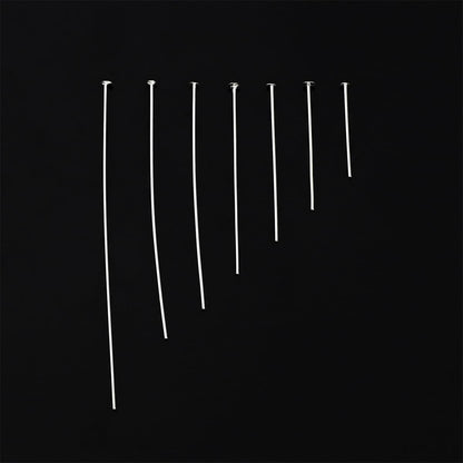 BEADIA 925 Sterling Silver Flat Head Pins 0.5x50mm 20pcs for Jewelry Making Findings