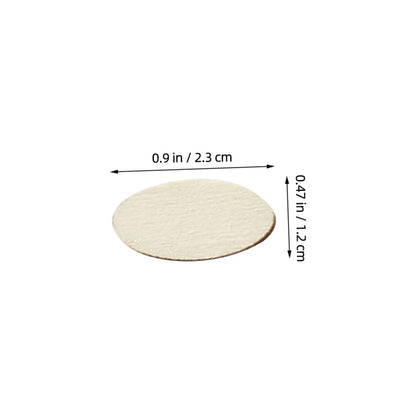NUOBESTY 200pcs Unfinished Wood Oval Slices Natural Rustic Wooden Cutout Oval Wood Pieces Tag for DIY Craft Wedding Centerpiece Christmas
