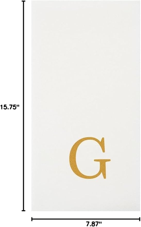 Luxenap 15.8 X 7.9 Inch Linen-Feel Guest Towels, 50 Lettered Hand Towels