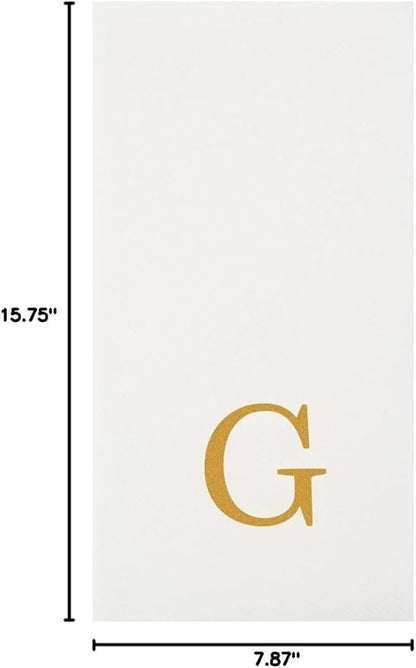 Luxenap 15.8 X 7.9 Inch Linen-Feel Guest Towels, 50 Lettered Hand Towels