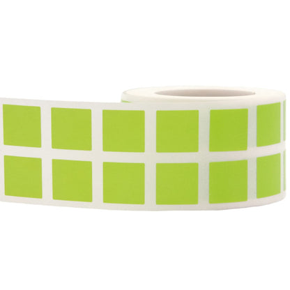Hot Green 1/2" Inch Square Adhesive Labels 1,000 Color Coding Dot Stickers for Efficient Inventory Management, Crafting Projects, and Organizational Tasks in Offices, Schools, and Homes