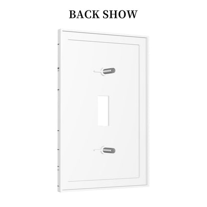 Dog Puppy Animal Black White 1 Gang Light Switch Plate Cartoon Pets Decorative Single Toggle Wall Plate Cover Electrical Switchplate Faceplate for Kawaii Pet Puppy Bathroom Bedroom Room Decorate