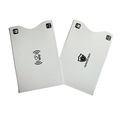 RFID Blocking Sleeves Ultimate Premium Identity Theft Protection Sleeve for Men & Women. Smart Slim Profile Design(Pack of 10) (White)