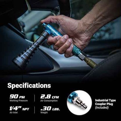 Capri Tools Sandstorm Air Blow Gun with High-Velocity Whirlwind Nozzle