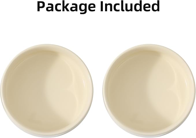 Havniva Cat Bowls Water Bowl Set of Two, 6.1” Ceramic Cat Food and Water Bowl Whisker Friendly Pet Food Bowls for Indoor Cats, Wide Cat Water Dish Prevent Whisker Fatigue Non Slip Cat Feeder