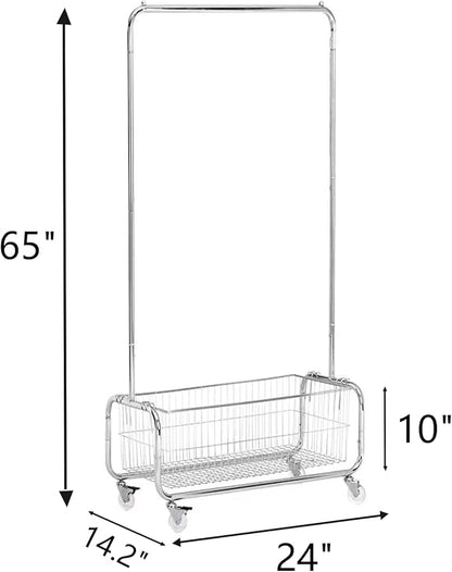 Garment Rack With Storage Baskets, Clothing Rack