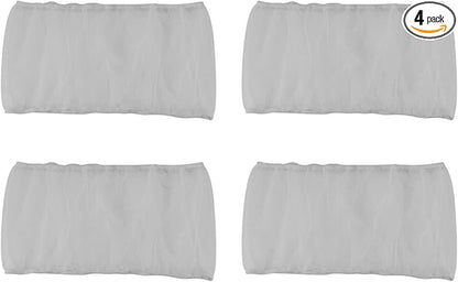 4X Bird Cage Cover Seed Catcher Bird Cage Mesh Net Cover Skirt Guard (White-M)