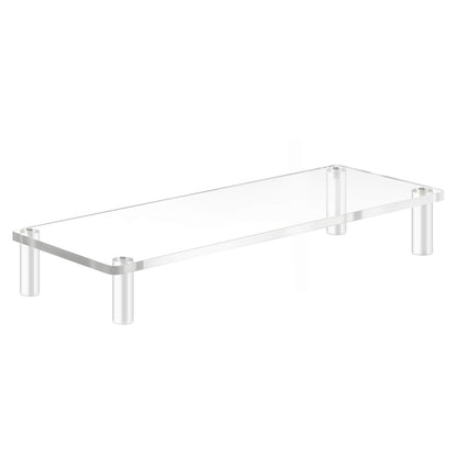 YestBuy 20x7.5 Acrylic Monitor Stand Riser, Clear Computer Stand for Laptop, iMac, Pc, Printer, Desktop Ergonomic,Desk Riser Work from Home Accessories Office Supplies Platform Save Space