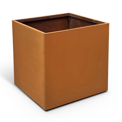 GZGNEEVL Corten Steel Planter Box Metal Square Planters 26 Inch Steel Large Outdoor Planter Tall Plant for Commercial Residential Patio and Backyard