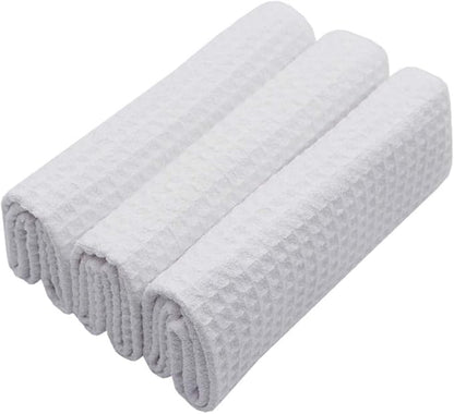 Waffle Weave Kitchen Towels Thick Microfiber Dish Drying Towels Absorbent Tea