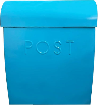 NACH Large Wall Mount Mailbox, 15.07 x 12.44 x 5.39 inches, Blue Mailboxes for Outside Wall Mount, Waterproof - The Sylvia Mailbox