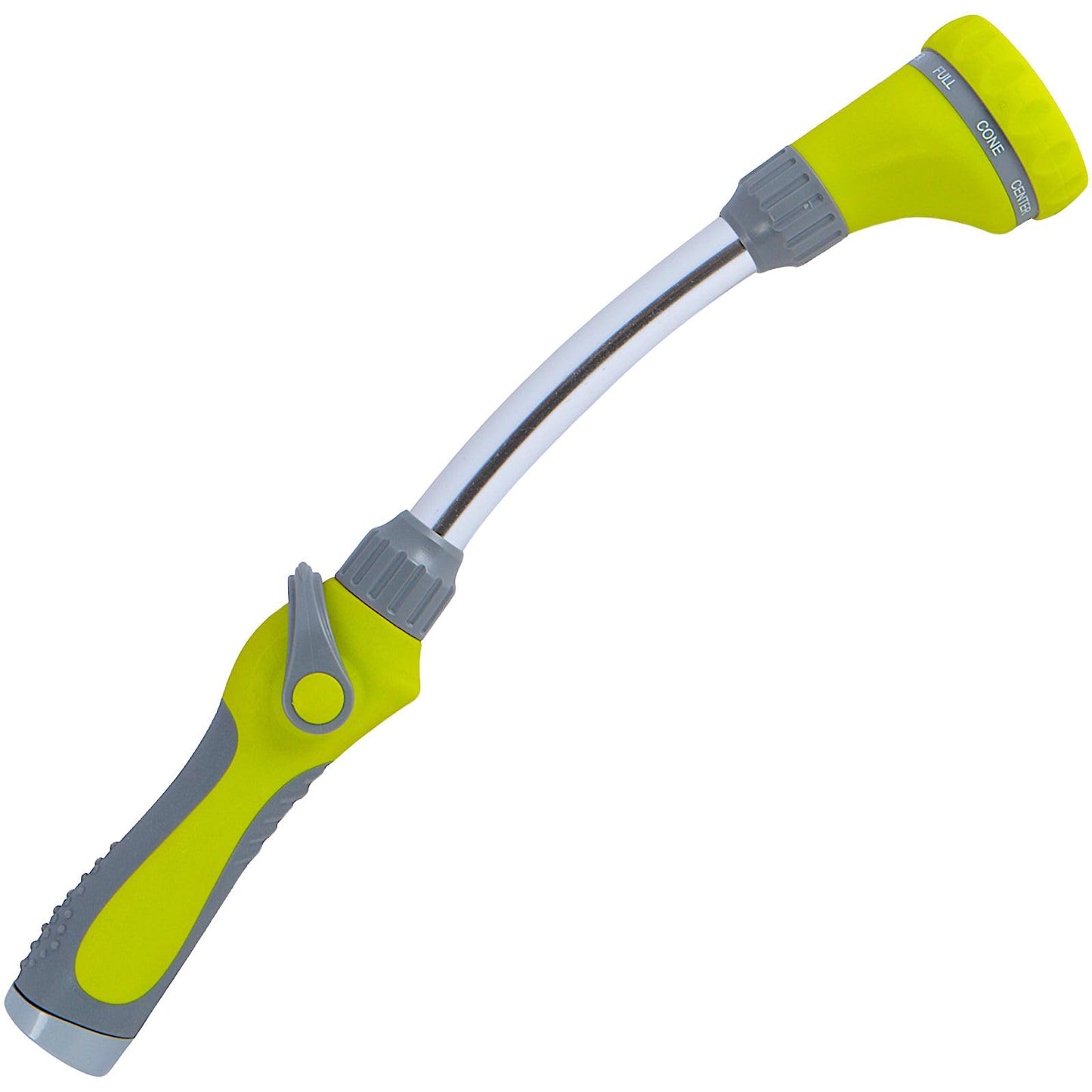 Watering Wand - The Relaxed Gardener 15" Garden Hose Nozzle Sprayer 8 Adjustable Spray Patterns and Thumb Control Shut Off Valve