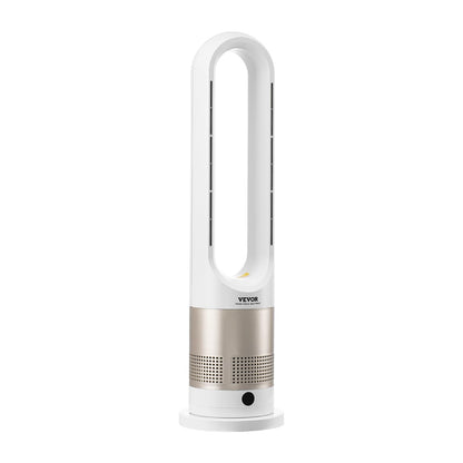 VEVOR Tower Fan Bladeless, 16 ft/s Velocity Quiet Floor Fan that Blows Cold & Heating Air, 80° Oscillating Fans with 8 Speeds, 9H Timer, Standing Fans with Remote Control for Bedroom, Office, Home