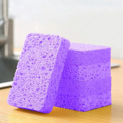 24 - Pack Non-Scratch Scrub Sponges - Sponges for Dishes and Washing Dishes, Cleaning Sponges for Kitchen Home and More（Purple）