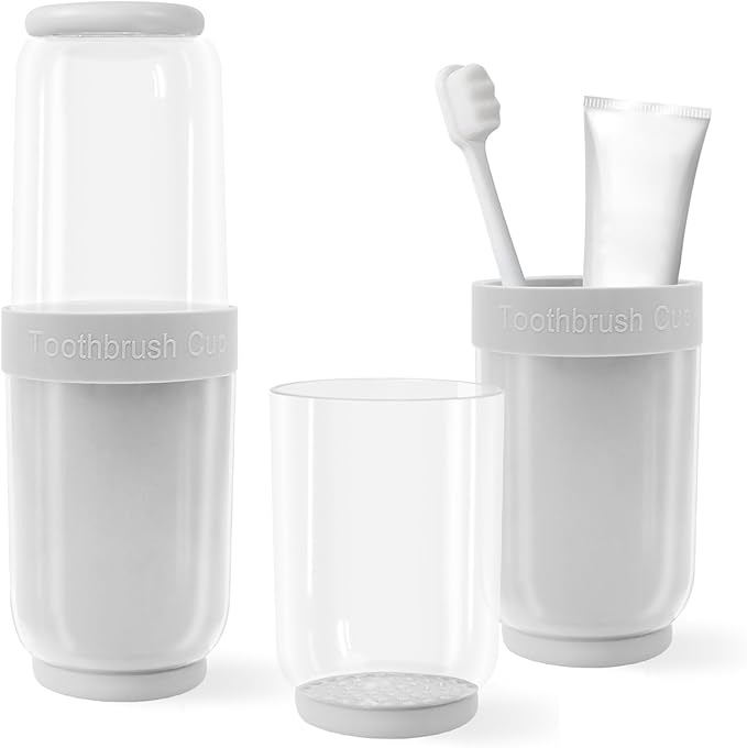 Toothbrush Cup with Cover, Travel Toothbrush Case Portable Toothbrush Holder