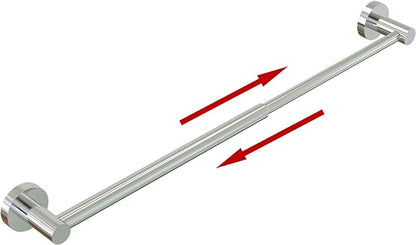 Honmein Towel Bar - Adjustable 304 Stainless Steel Towel Holder for Bathroom (11.8inch-22.6inch) Sturdy and Rustproof Wall Mounted Towel Rack for Bathroom Accessories, Silver…