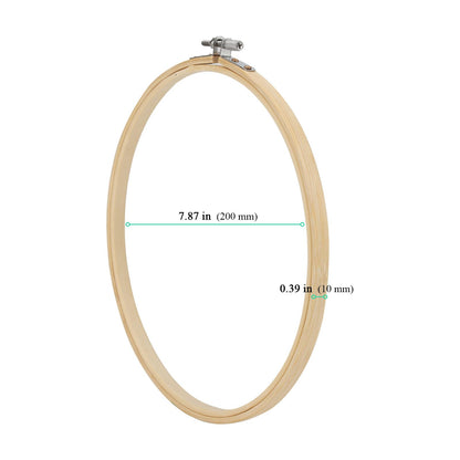 SENJEOK 20 PCS 8 Inch Bamboo Embroidery Hoop, 20cm Cross Stitch Circle Ring for Craft Sewing, DIY Project, Decoration