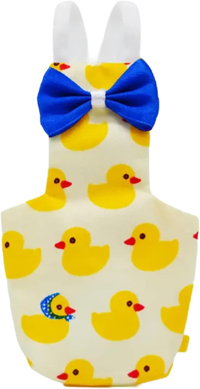 Bird Flight Suits Diapers for Monk Parakeets, Conures, Lovebirds, Cockatiels Flight Suits, Parrot Clothes, Bird Training Nappy Suit Liners Clothes (Large,Yellow-D)