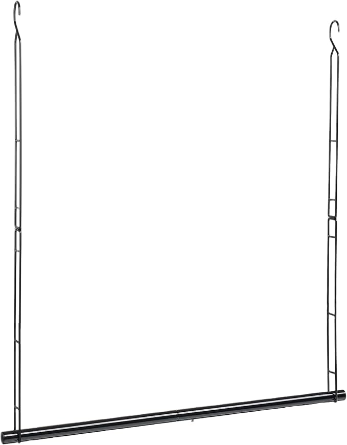 Hanging Closet Rod 31.89in Adjustable Height, Closet Extender Hanging Bar for Closet Rod Heavy Duty Closet Organizer, Black